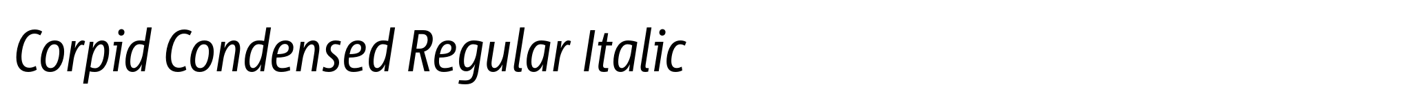 Corpid Condensed Regular Italic image